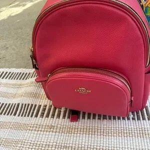 Coach | Bags | Coach Pink Backpack With Gold Logo And 